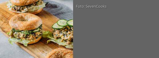 Rezeptbild für "Bagel mit veganem Thunfischsalat"