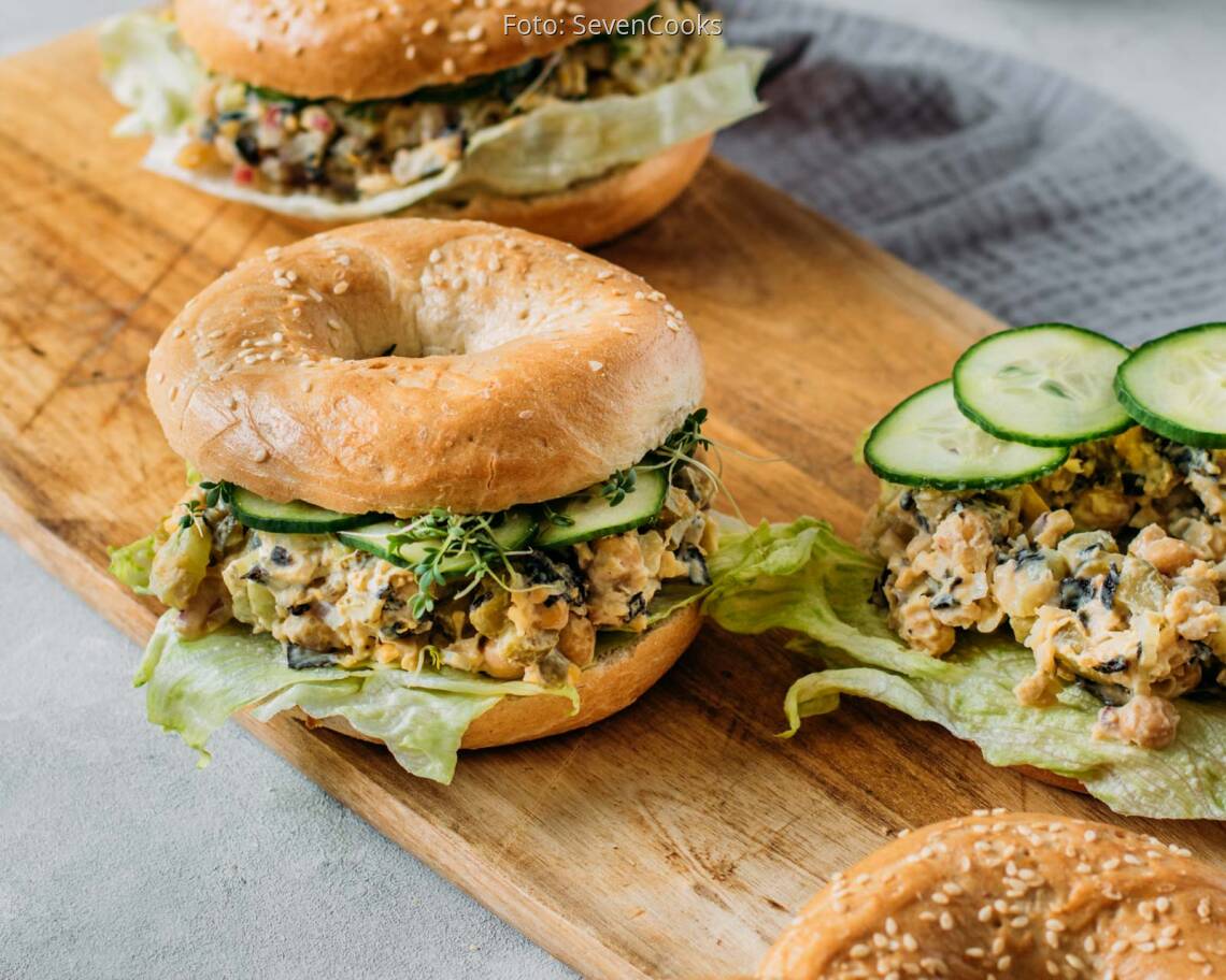 Veganes Rezept: Bagel mit veganen Tunfischsalat 1
