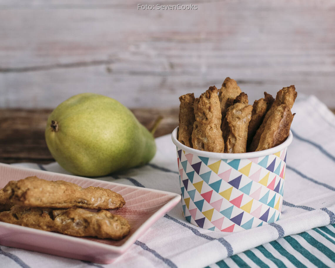 Veganes Rezept: Birnen Dinkelstangen ohne Zucker
