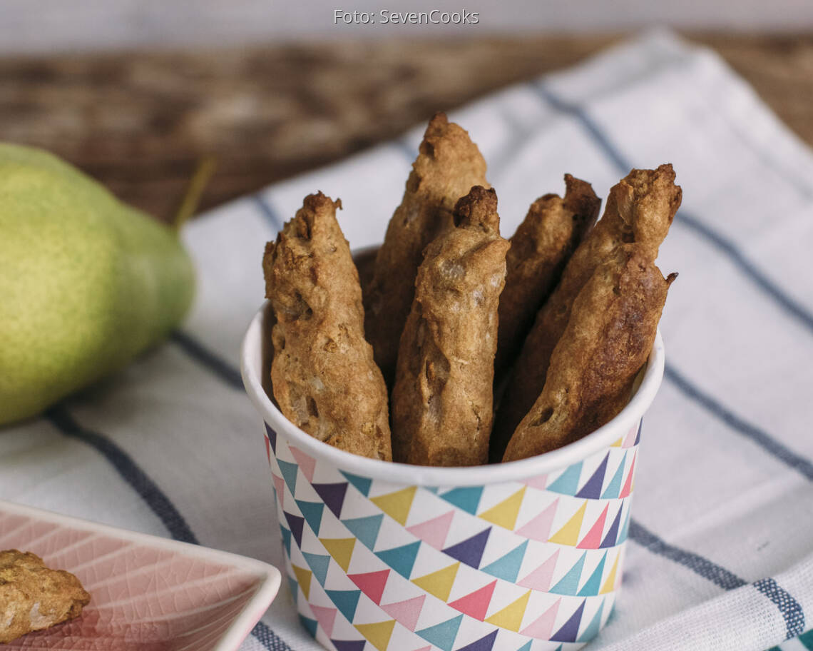 Veganes Rezept: Birnen Dinkelstangen ohne Zucker