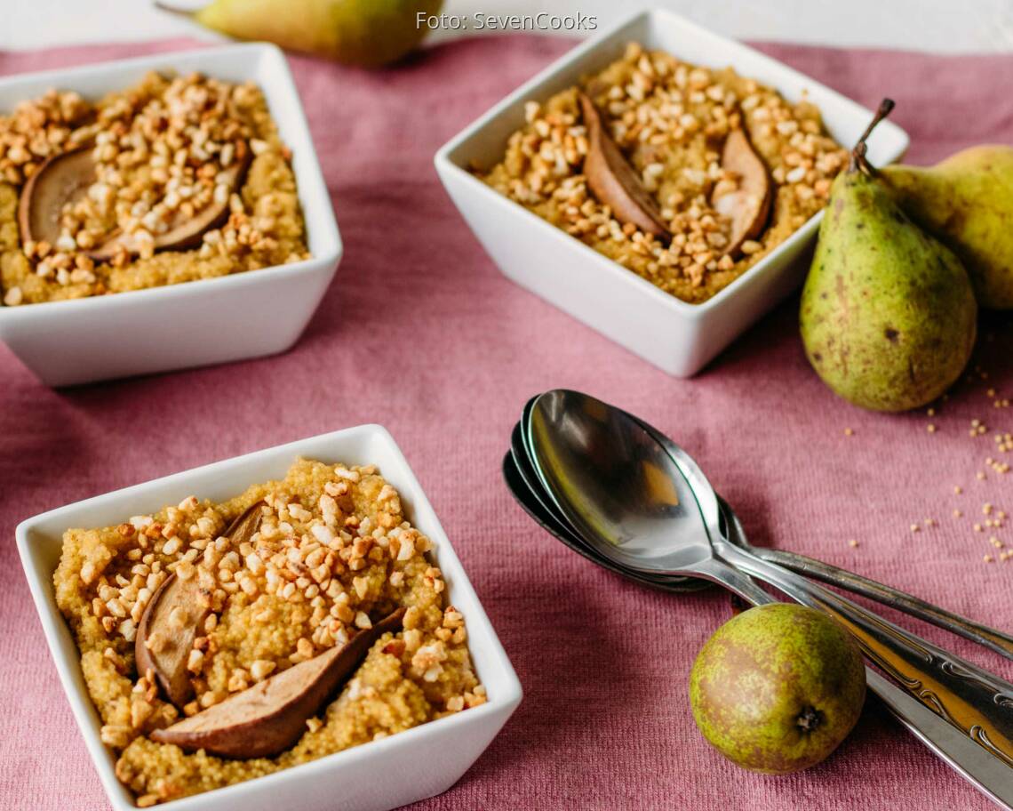 Veganes Rezept: Birnen-Hirse-Auflauf 1