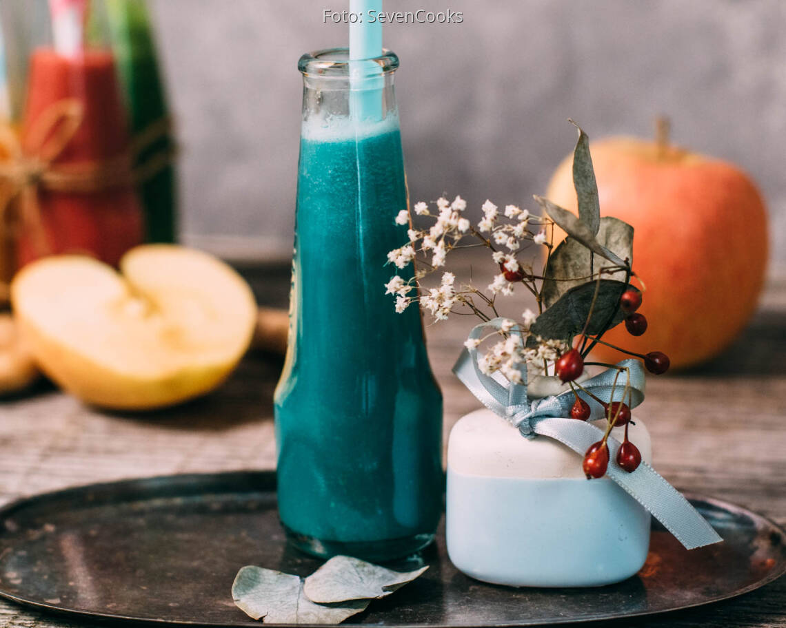 Veganes Rezept: Blauer Vitaminsmoothie_1
