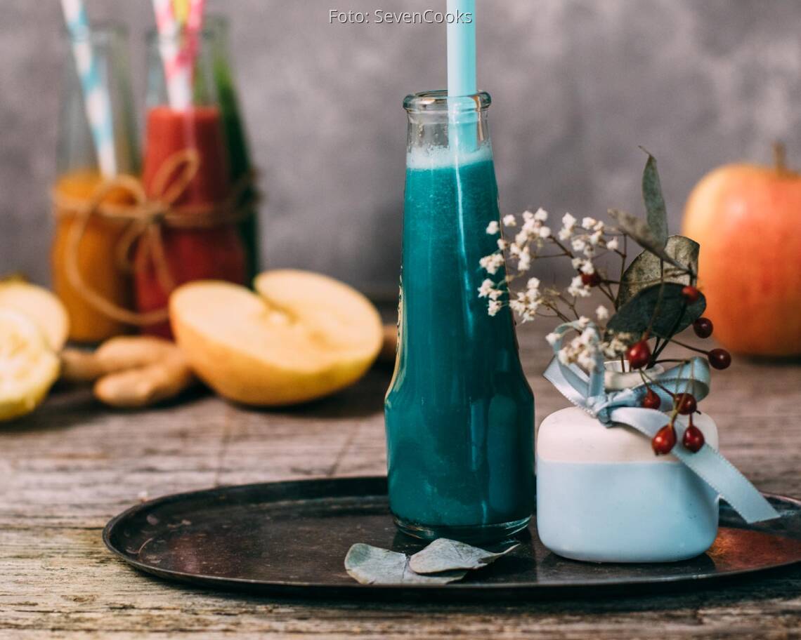 Veganes Rezept: Blauer Vitaminsmoothie_2