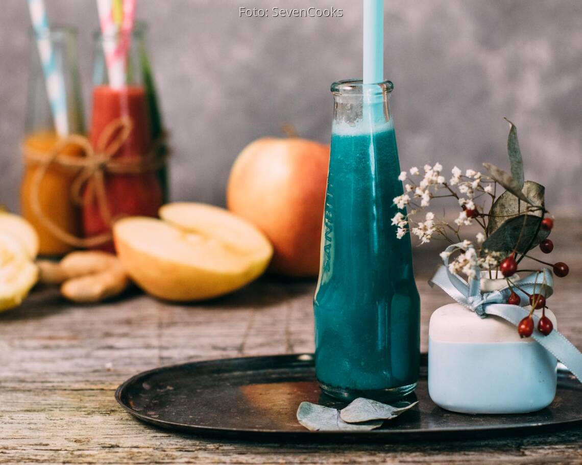 Veganes Rezept: Blauer Vitaminsmoothie_3