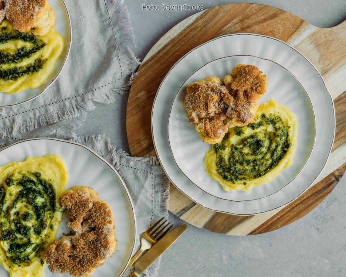 Veganes Rezept: Blumenkohl Schnitzel 2
