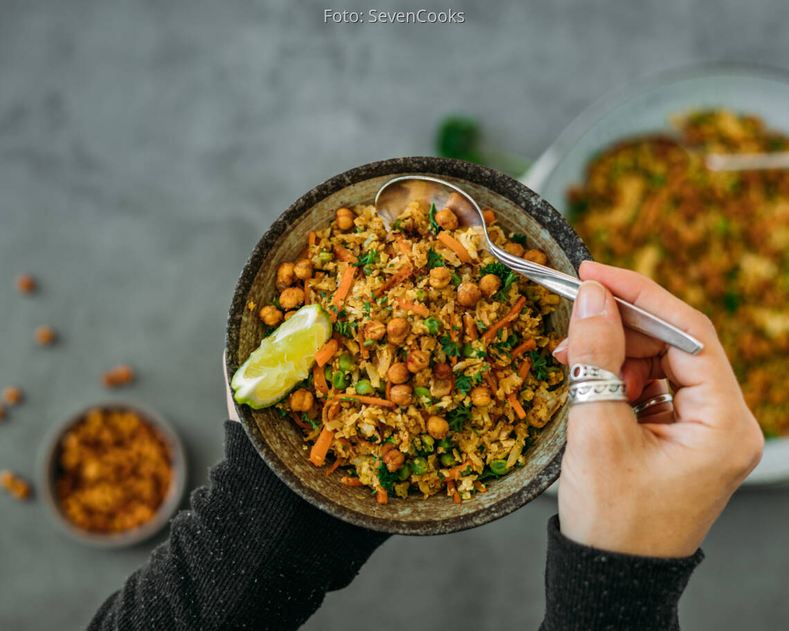 Veganes Rezept: Blumenkohlreis 3