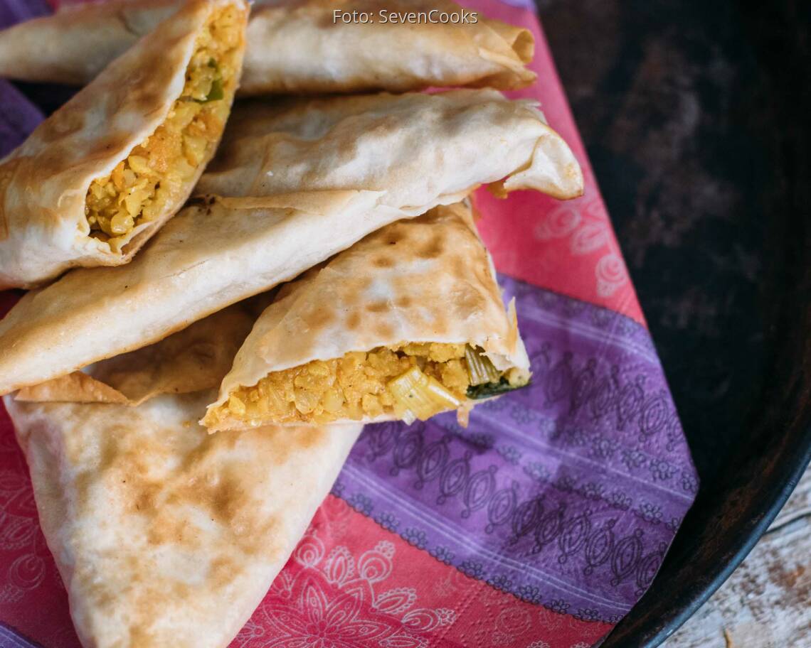 Fertiges Rezept: Blumenkohlreis Samosas_1