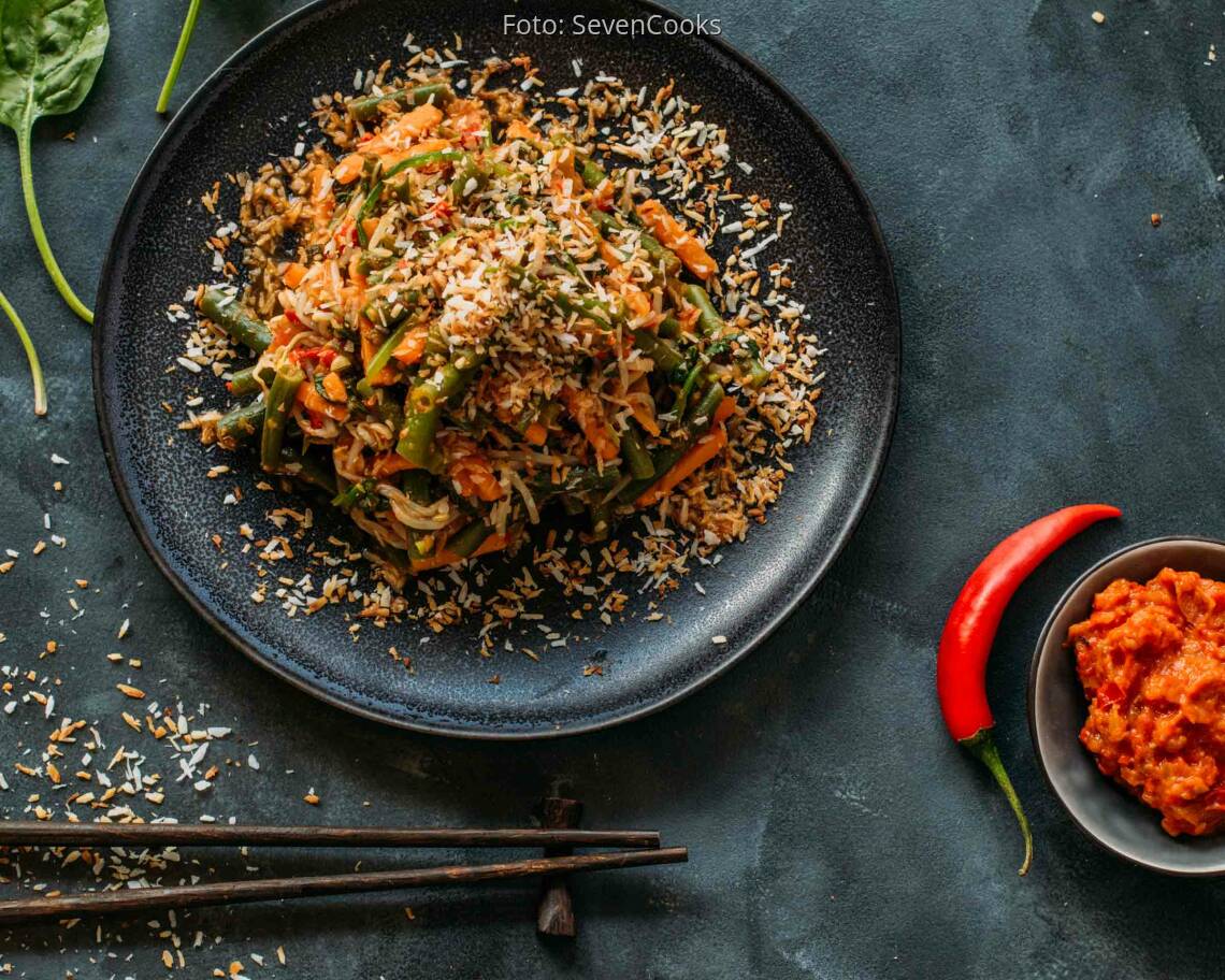 Veganes Rezept: Bohnen-Kokos-Salat mit Sambal 1