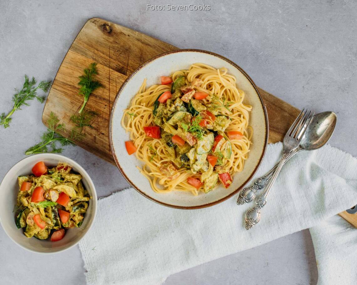 Veganes Rezept: Bollywood Pasta 1