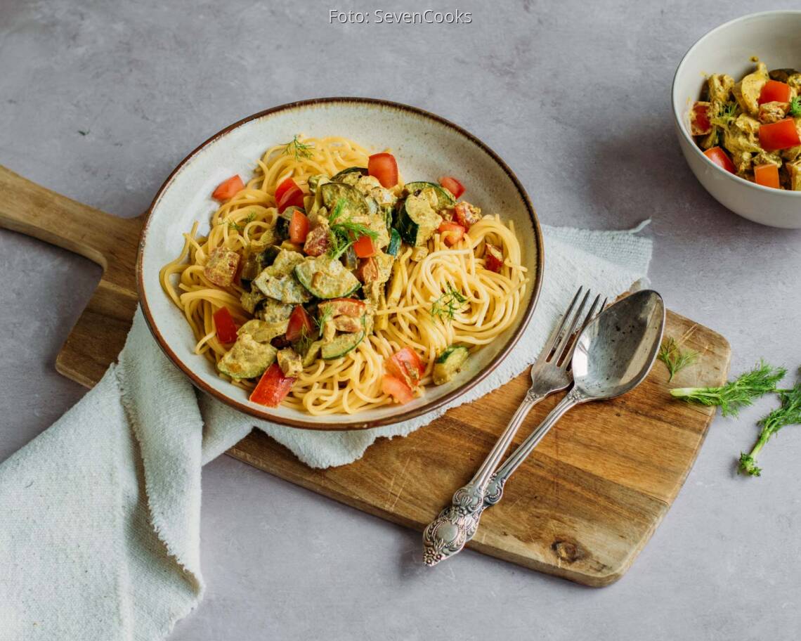 Veganes Rezept: Bollywood Pasta 3