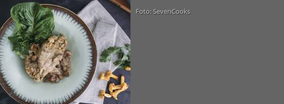 Rezeptbild für "Brezenknödel mit Pfifferling-Champignon-Rahmsauce"