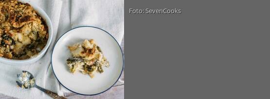 Rezeptbild für "Brokkoli-Kartoffel-Auflauf mit Knusperpanade"