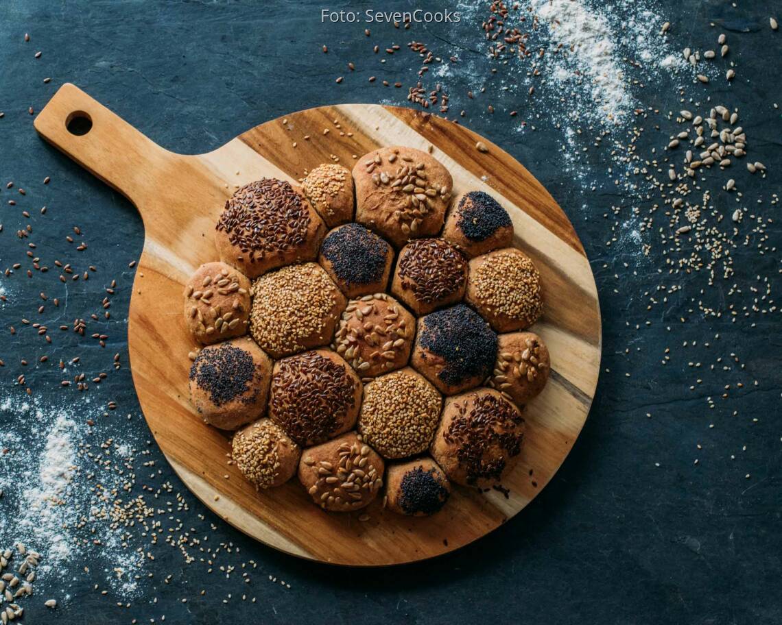 Veganes Rezept: Brötchenkranz 1