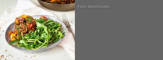 Rezeptbild für "Buchweizen-Pfanne mit Rucolasalat"