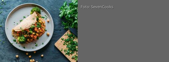 Rezeptbild für "Buchweizen-Pfannkuchen mit Gemüsefüllung"