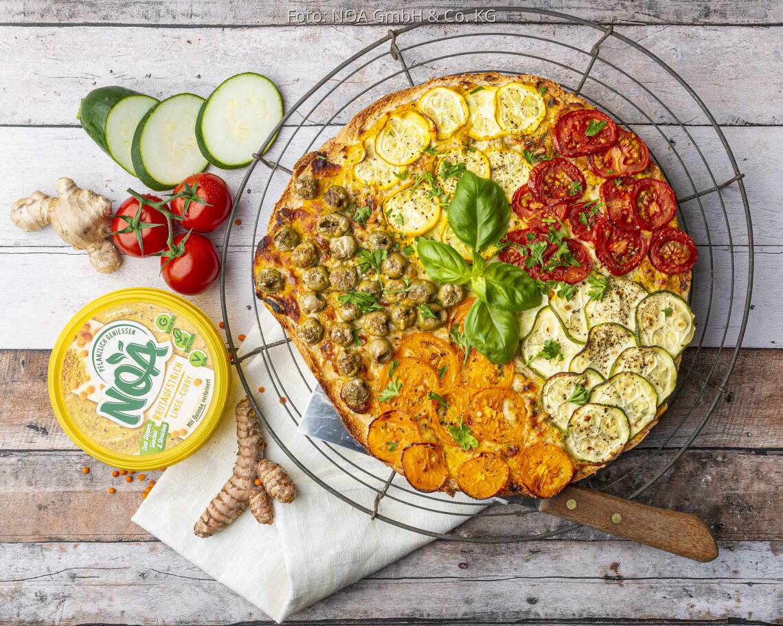 Veganes Rezept: Buntes Fladenbrot von NOA