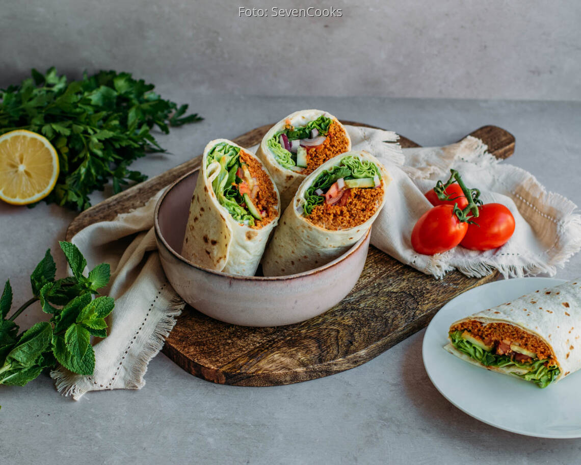 Veganes Rezept: Cig Köfte Wrap 1