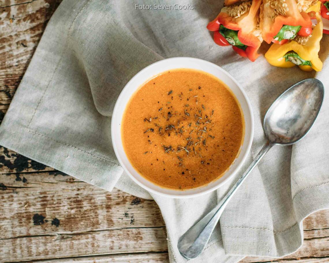 Veganes Rezept: Cremige Paprikasuppe_2