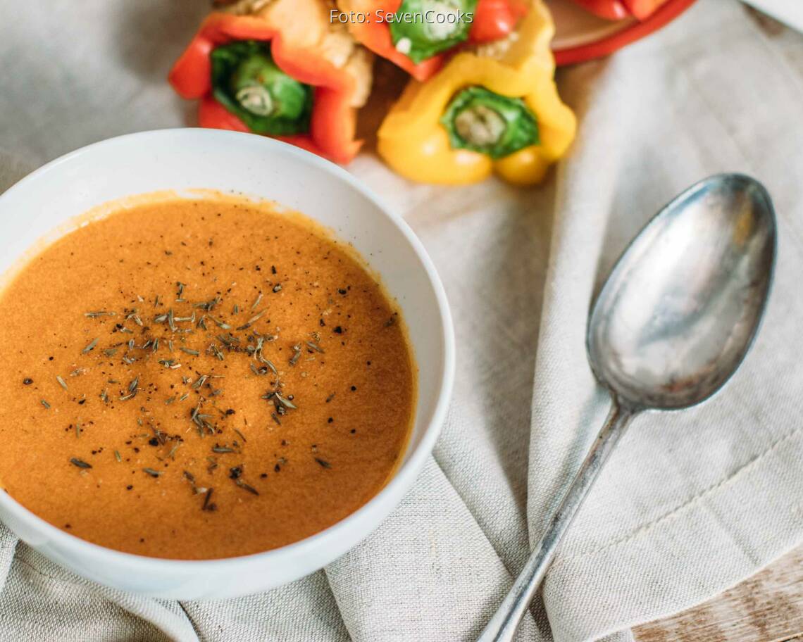 Veganes Rezept: Cremige Paprikasuppe_3