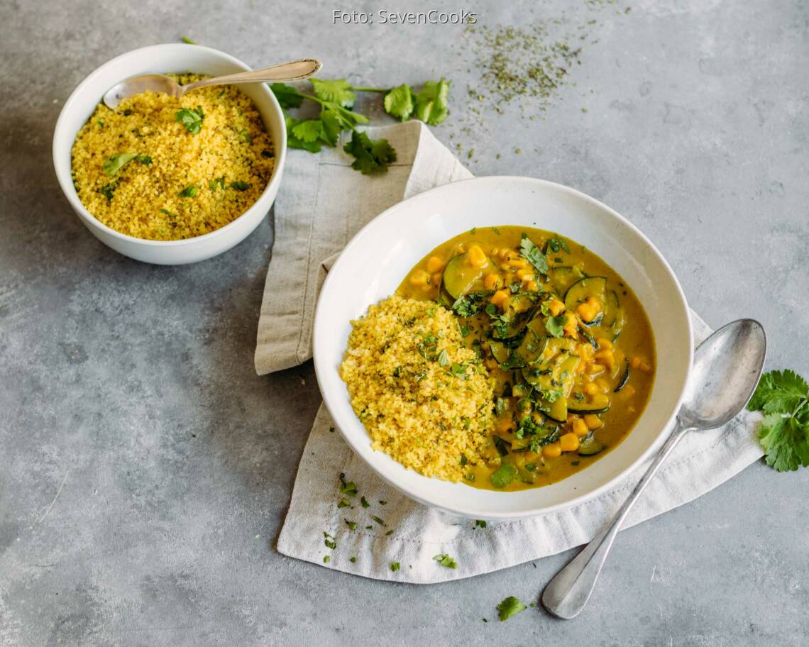 Veganes Rezept: Curry mit Couscoussalat 2