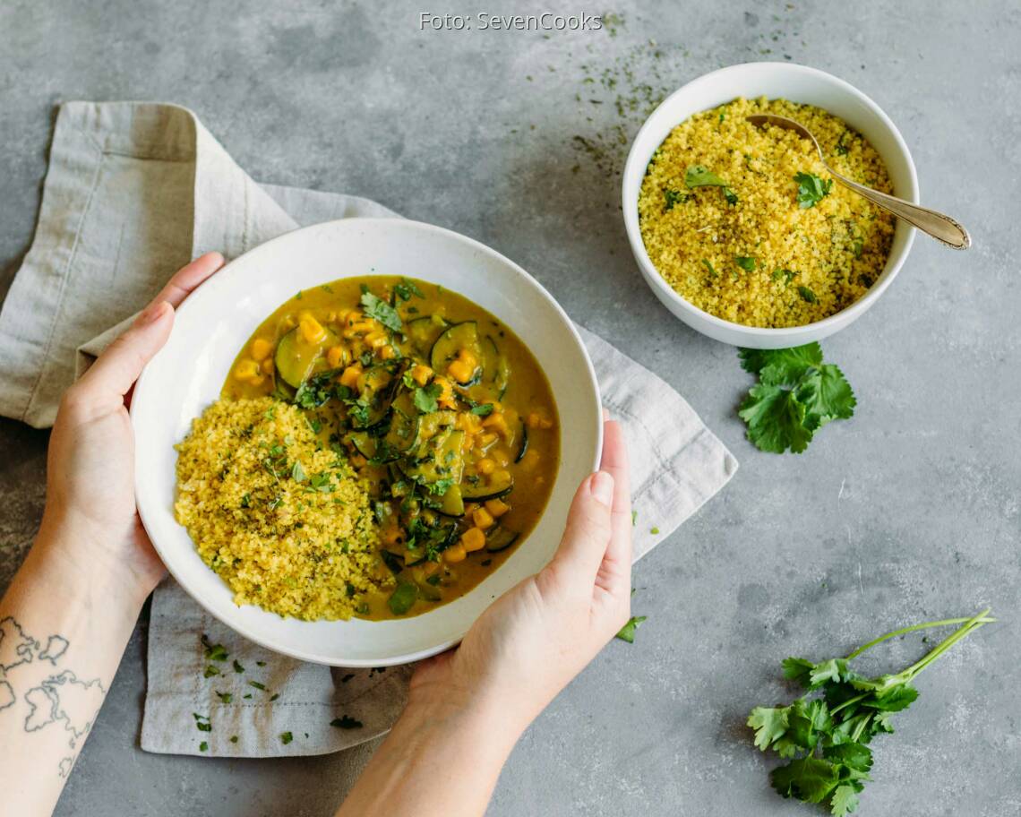 Veganes Rezept: Curry mit Couscoussalat 3