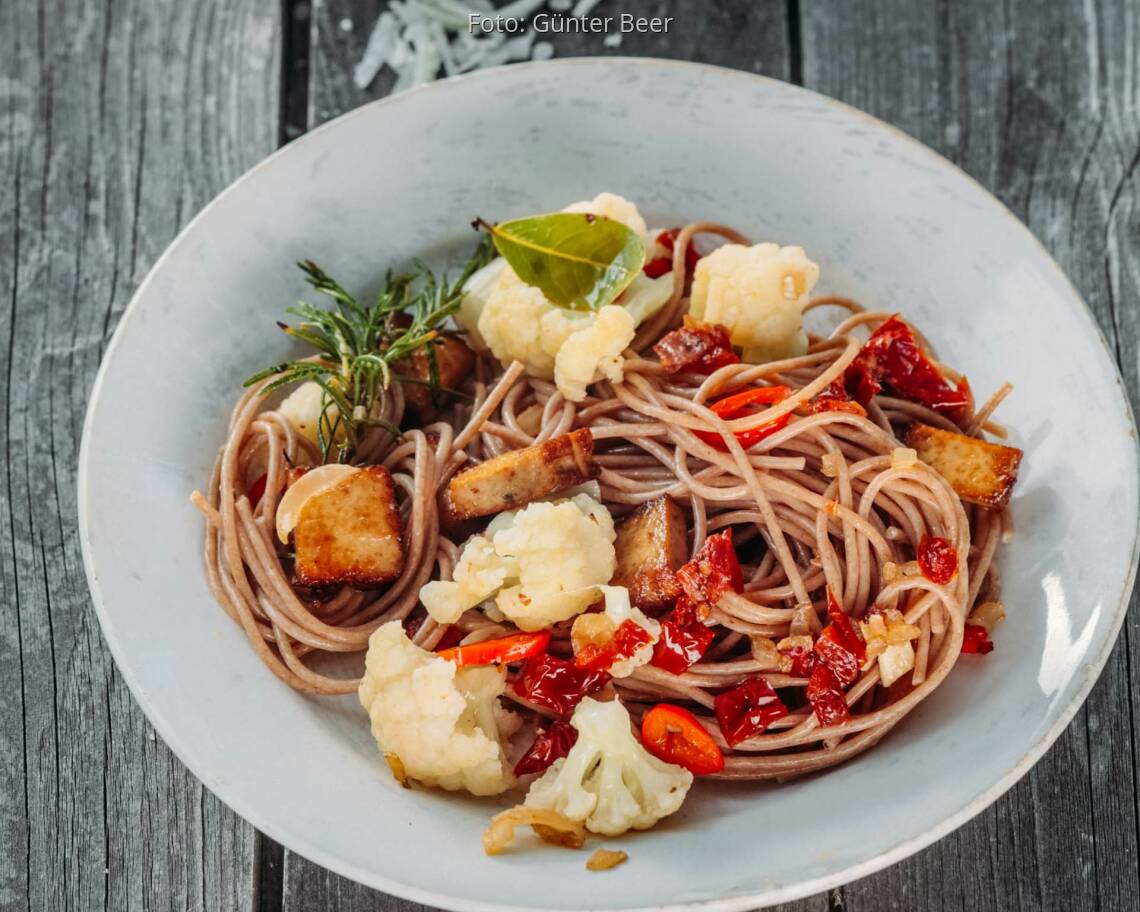 Veganes Rezept: Echte Kerle-Pasta mit Tofu