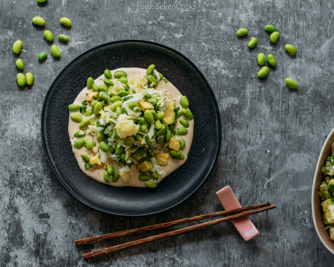 Veganes Rezept: Edamame Avocado Salat 1