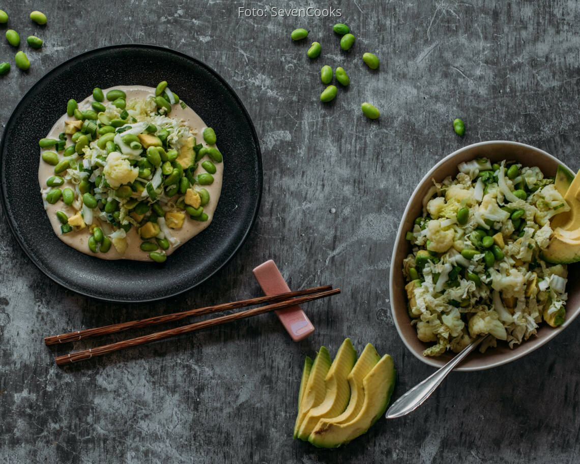 Veganes Rezept: Edamame Avocado Salat 2
