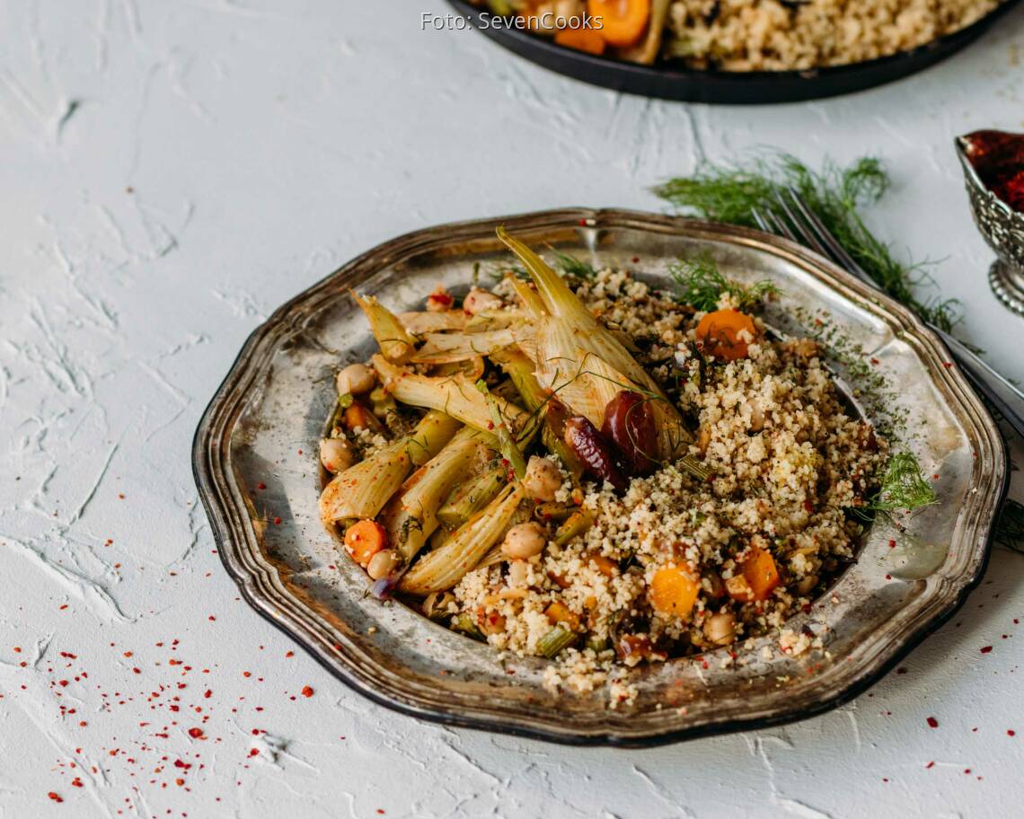 Veganes Rezept: Fenchelgemüse mit Couscous und Möhren 2