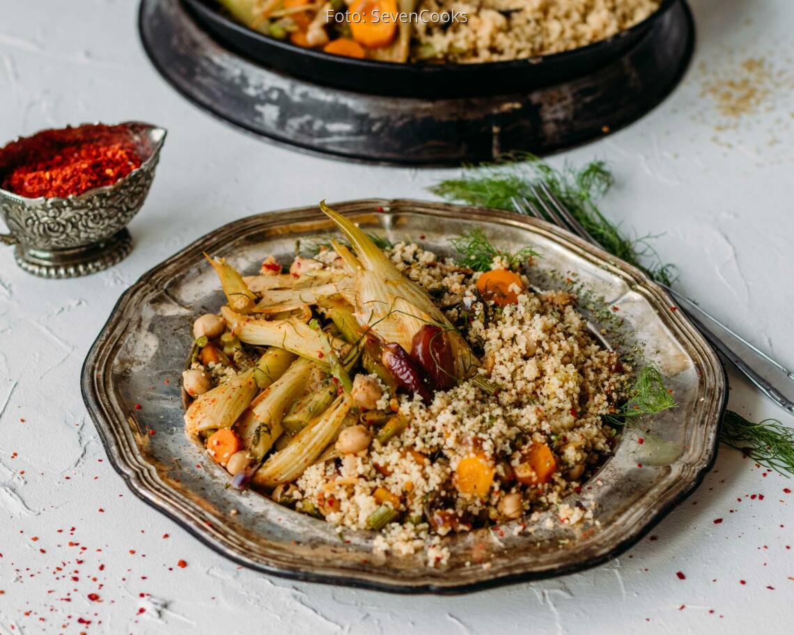 Veganes Rezept: Fenchelgemüse mit Couscous und Möhren 3