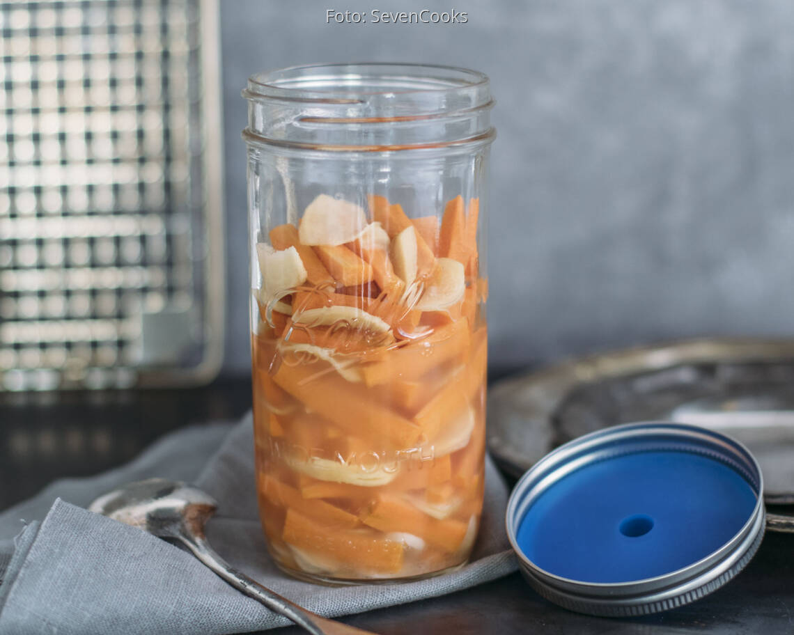 Veganes Rezept: Fermentierte Ingwer-Karotten