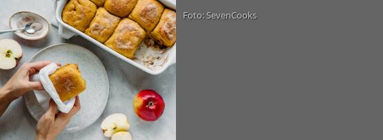 Rezeptbild für "Frühstücksbuchteln mit Kürbis und Apfel"