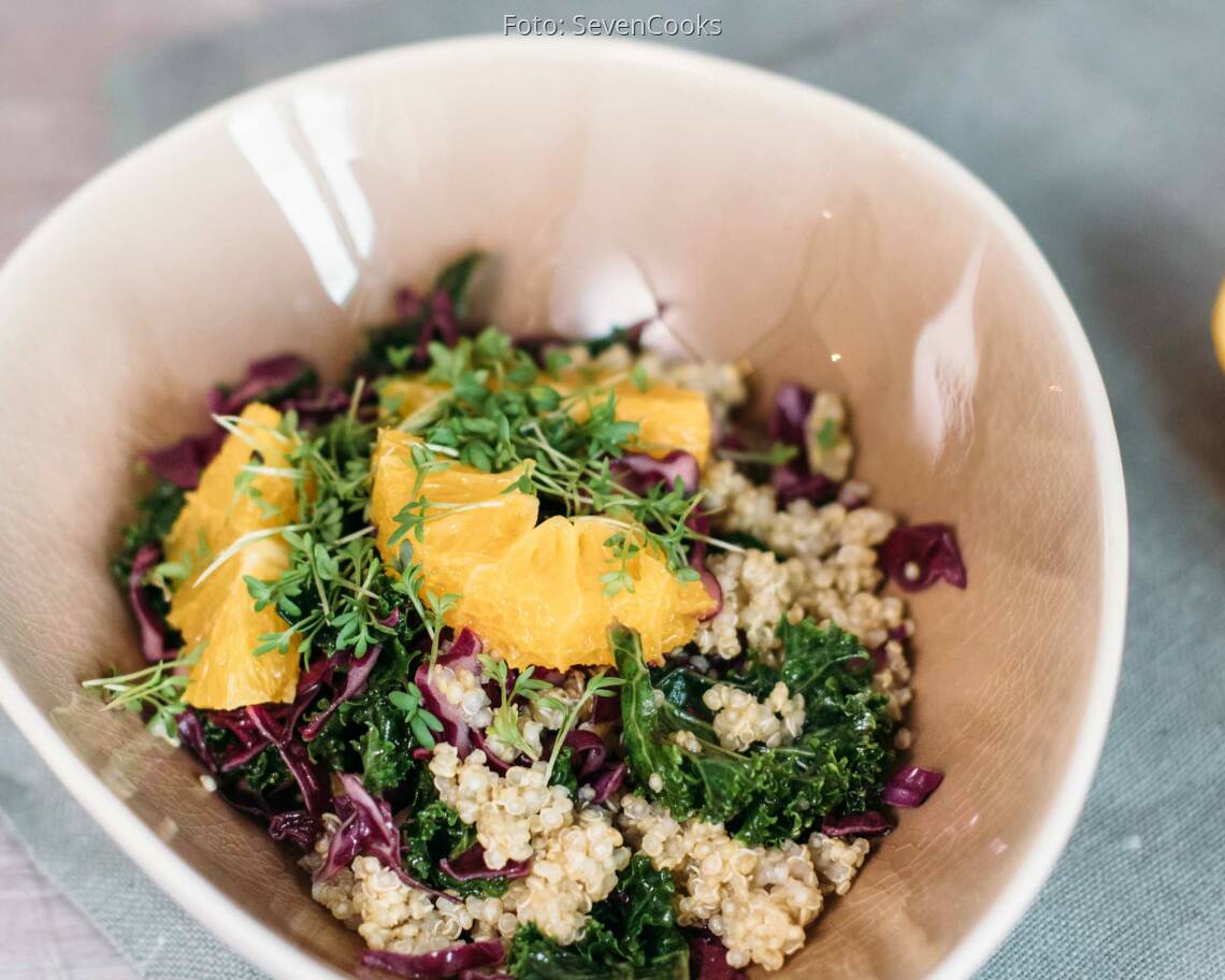 Veganes Rezept: Fruchtiger Grünkohlsalat 1