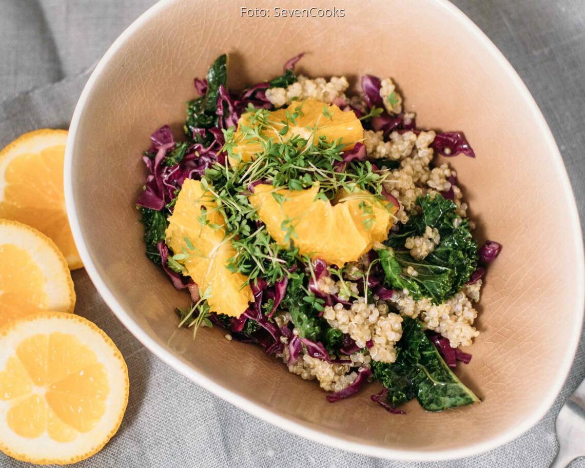 Veganes Rezept: Fruchtiger Grünkohlsalat 2