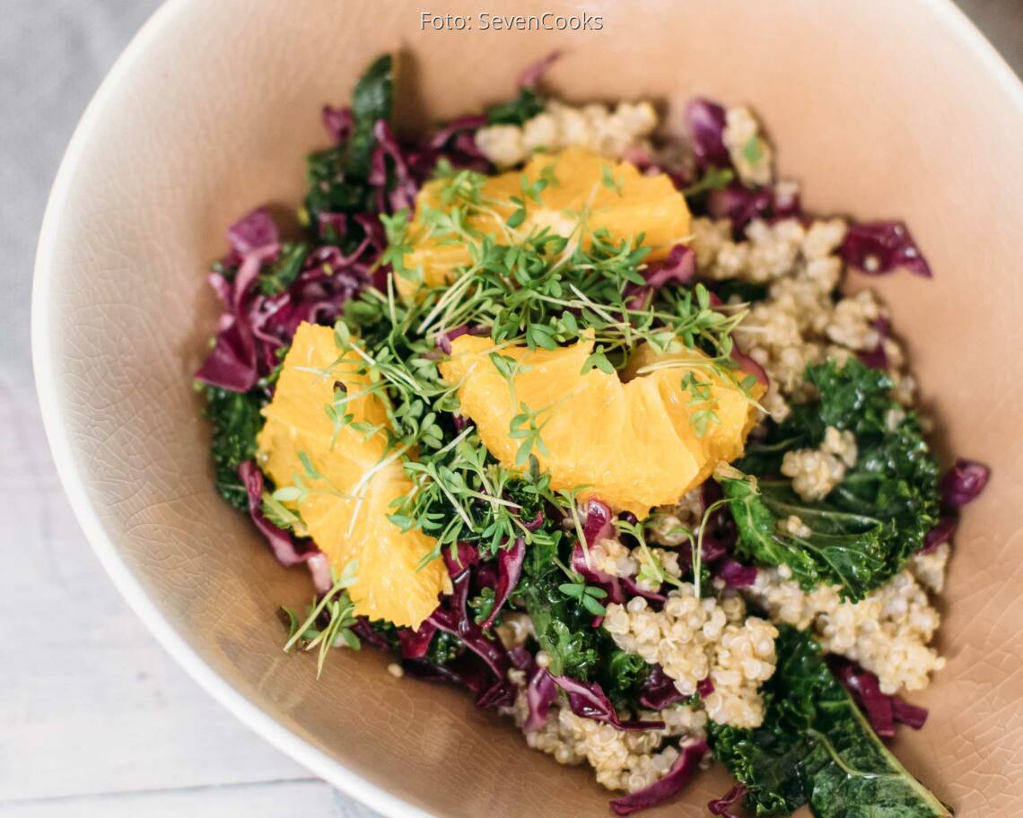 Veganes Rezept: Fruchtiger Grünkohlsalat 3