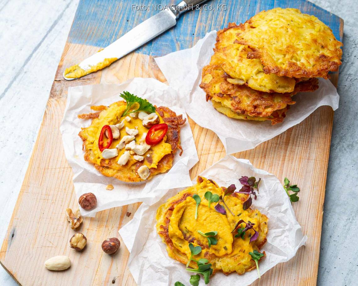 Veganes Rezept: Gebratene Kartoffelpuffer von NOA