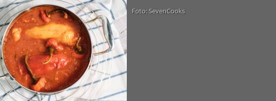 Rezeptbild für "Gefüllte Paprika mit Tofu und Reis"