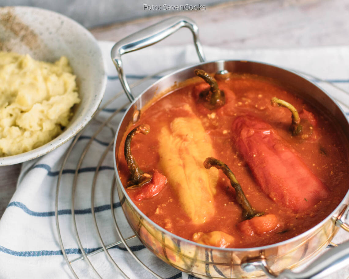 Veganes Rezept: Gefüllte Paprika mit Tofu und Reis_2