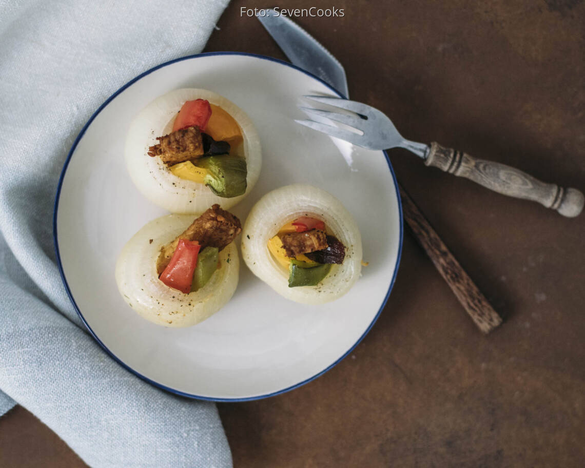 Veganes Rezept: Gefüllte Zwiebeln