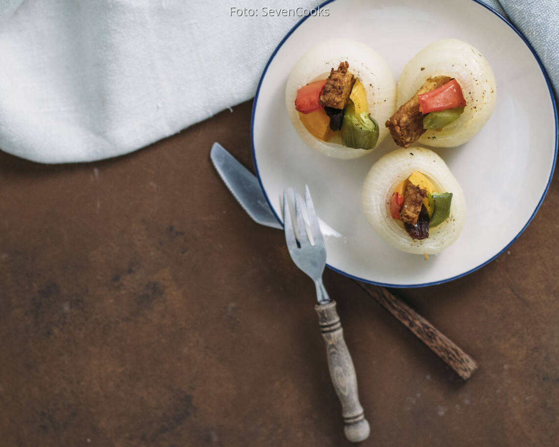 Veganes Rezept: Gefüllte Zwiebeln