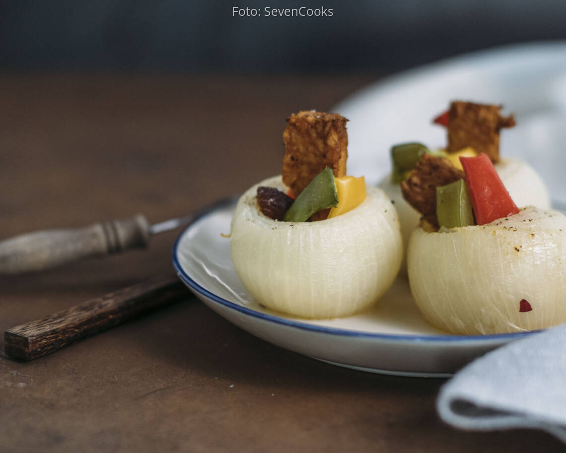 Veganes Rezept: Gefüllte Zwiebeln