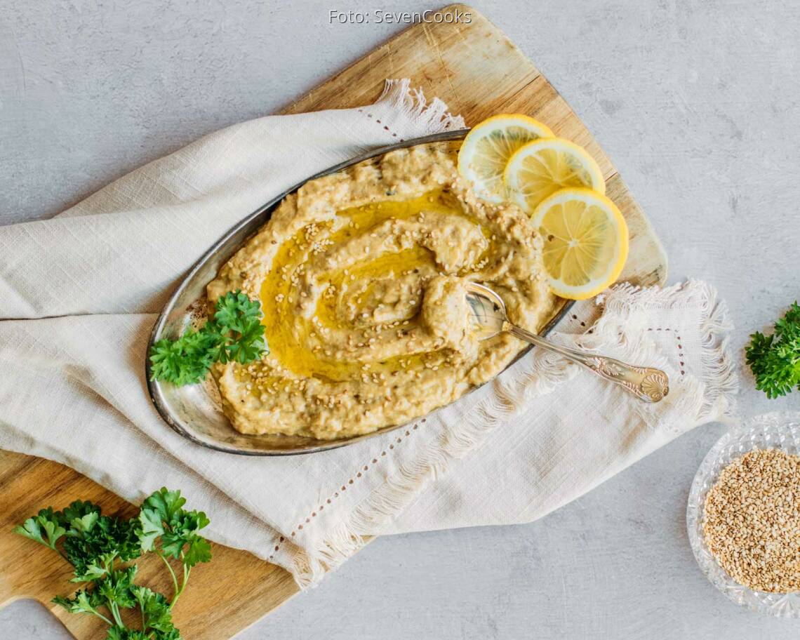 Veganes Rezept: Gegrillte Aubergine Dip 1
