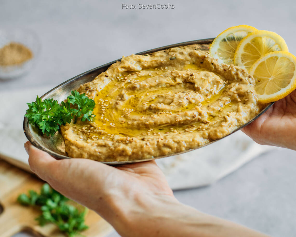 Veganes Rezept: Gegrillte Aubergine Dip 2