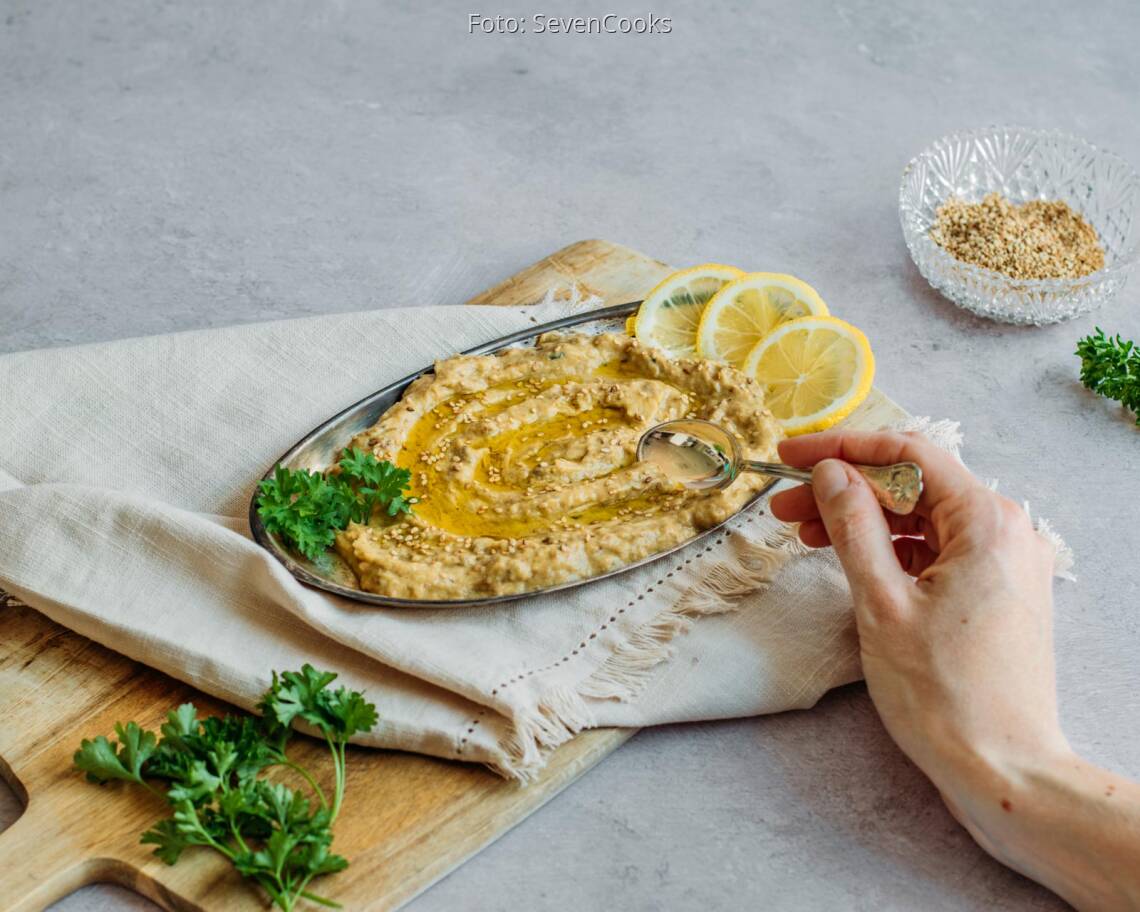 Veganes Rezept: Gegrillte Aubergine Dip 3