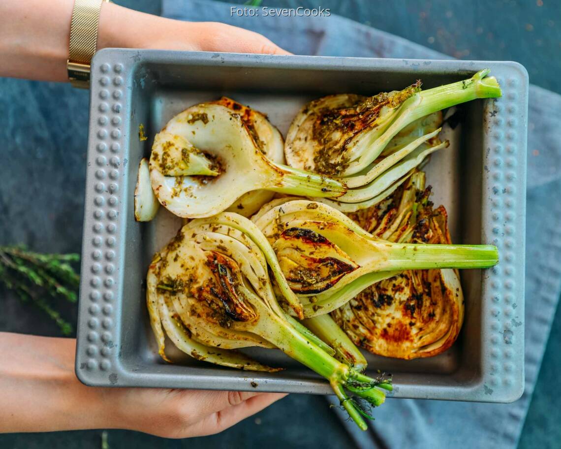 Veganes Rezept: Gegrillter Fenchel mit Zitronenöl 1