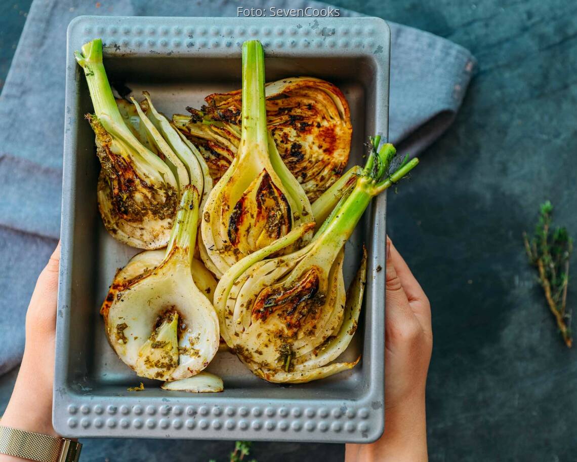 Veganes Rezept: Gegrillter Fenchel mit Zitronenöl 2