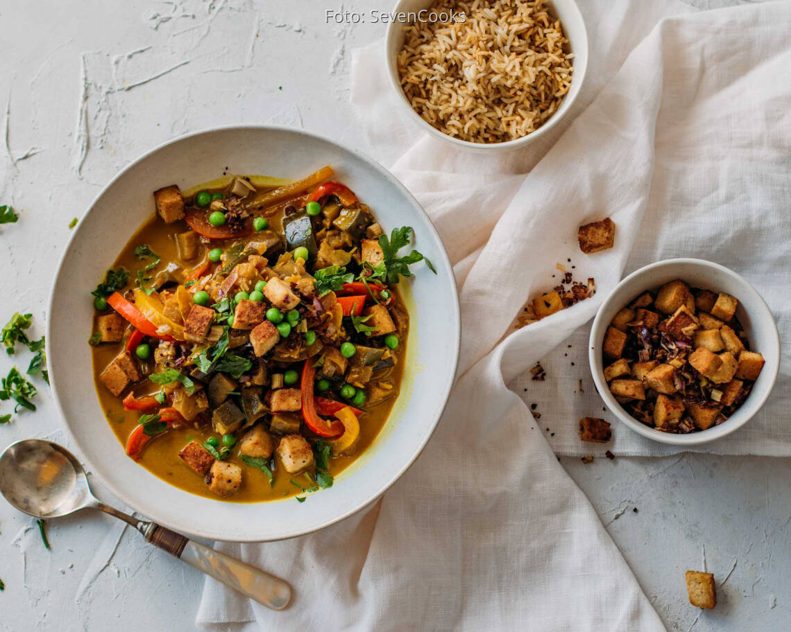 Veganes Rezept: Gelbes Thai Curry