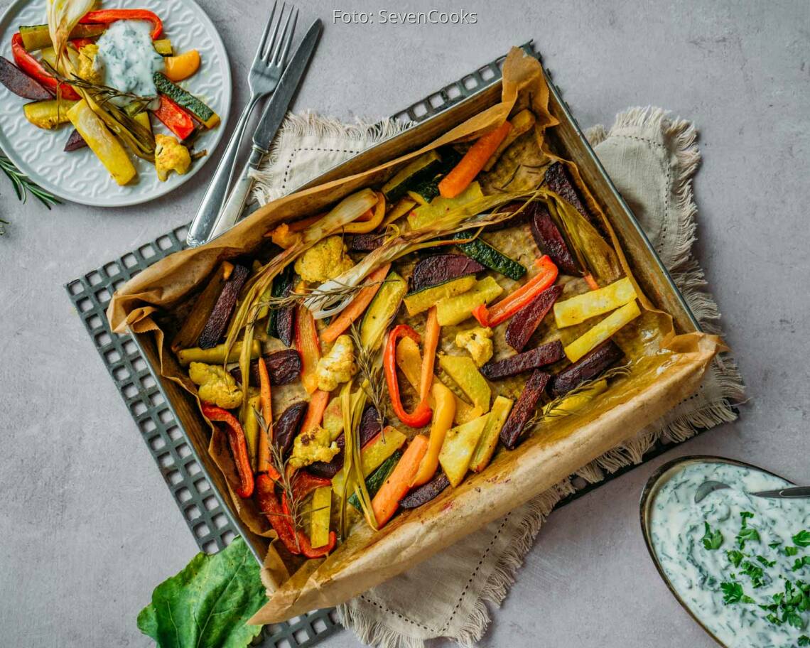 Veganes Rezept: Gemüse vom Blech 1