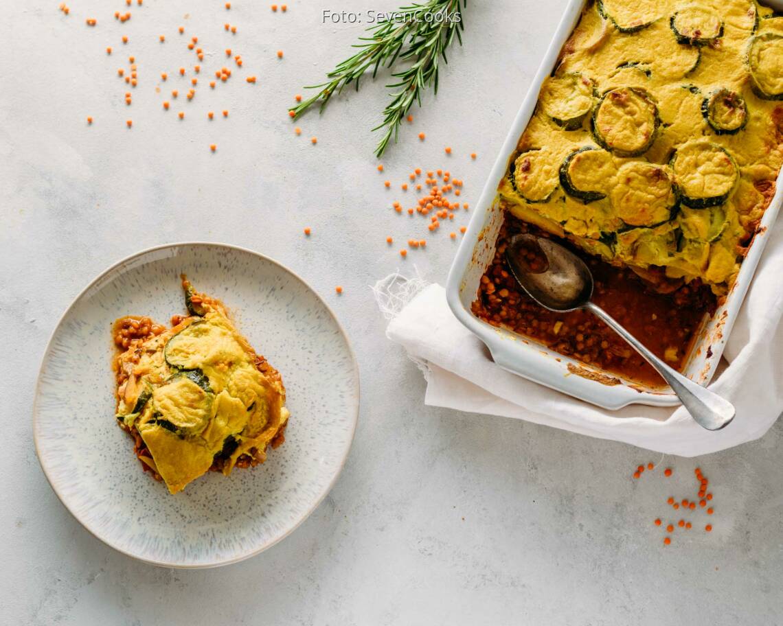 Veganes Rezept: Gemüse-Linsen-Auflauf 1