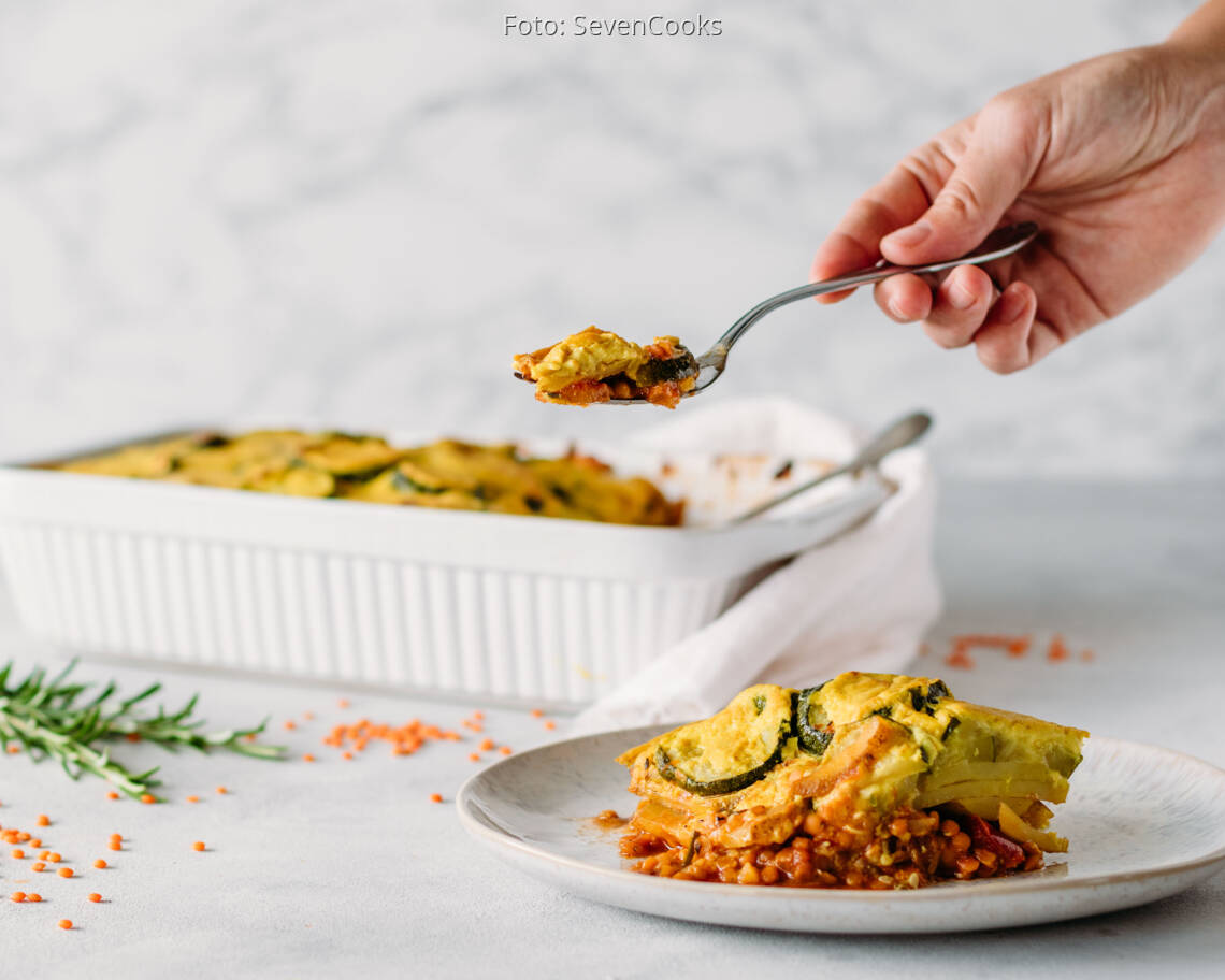 Veganes Rezept: Gemüse-Linsen-Auflauf 2